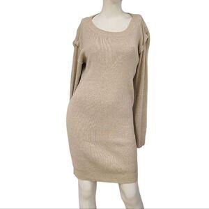 C Brand Cream Ribbed Knit Dress size Medium